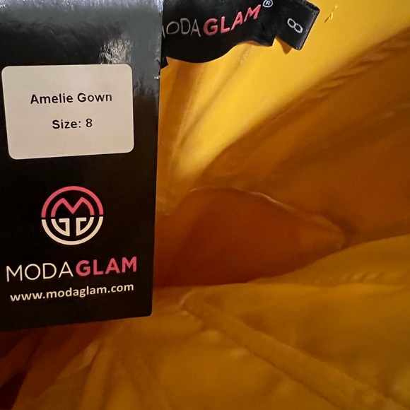 yellow moda glam gown - Picture 4 of 7